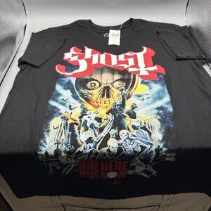 Ghost Band Rite Here Rite Now Skeleton Dance T-Shirt LARGE New